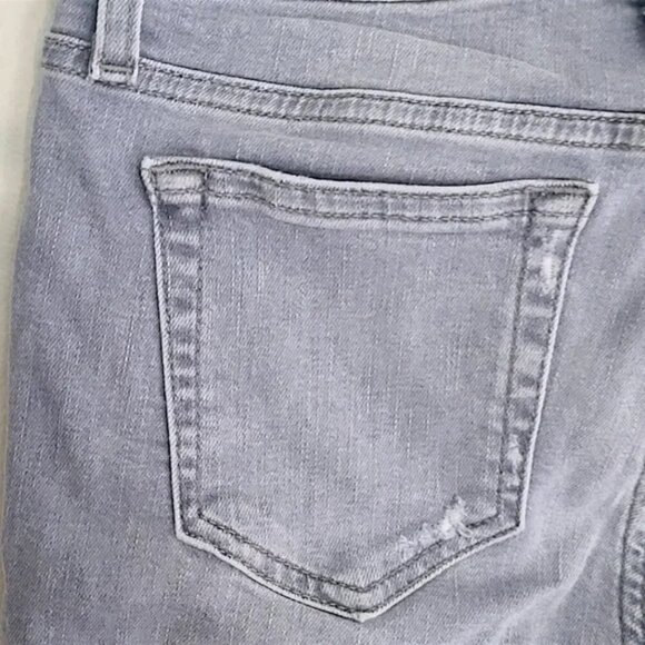 Joe's Distressed Gray Distressed Ankle Jeans with Raw Hem - Size 25 - Picture 6 of 9